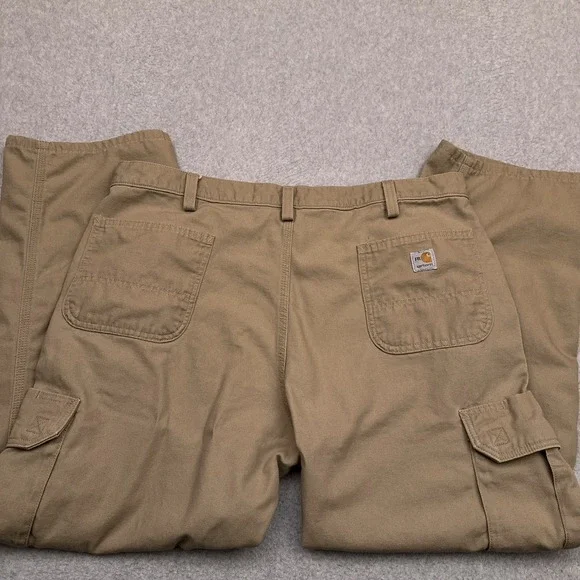 Carhartt FR‎ Cargo Pants Men's 41x30* Khaki ATPV 12 CAT 2 FRB240 GKH Workwear - Picture 8 of 9
